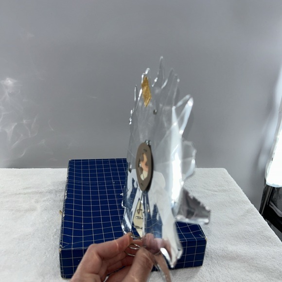 Vintage 70s Doubl Glo Christmas Foil Tree Top Santa Claus Box Paper Novelty Mfg - Picture 4 of 6